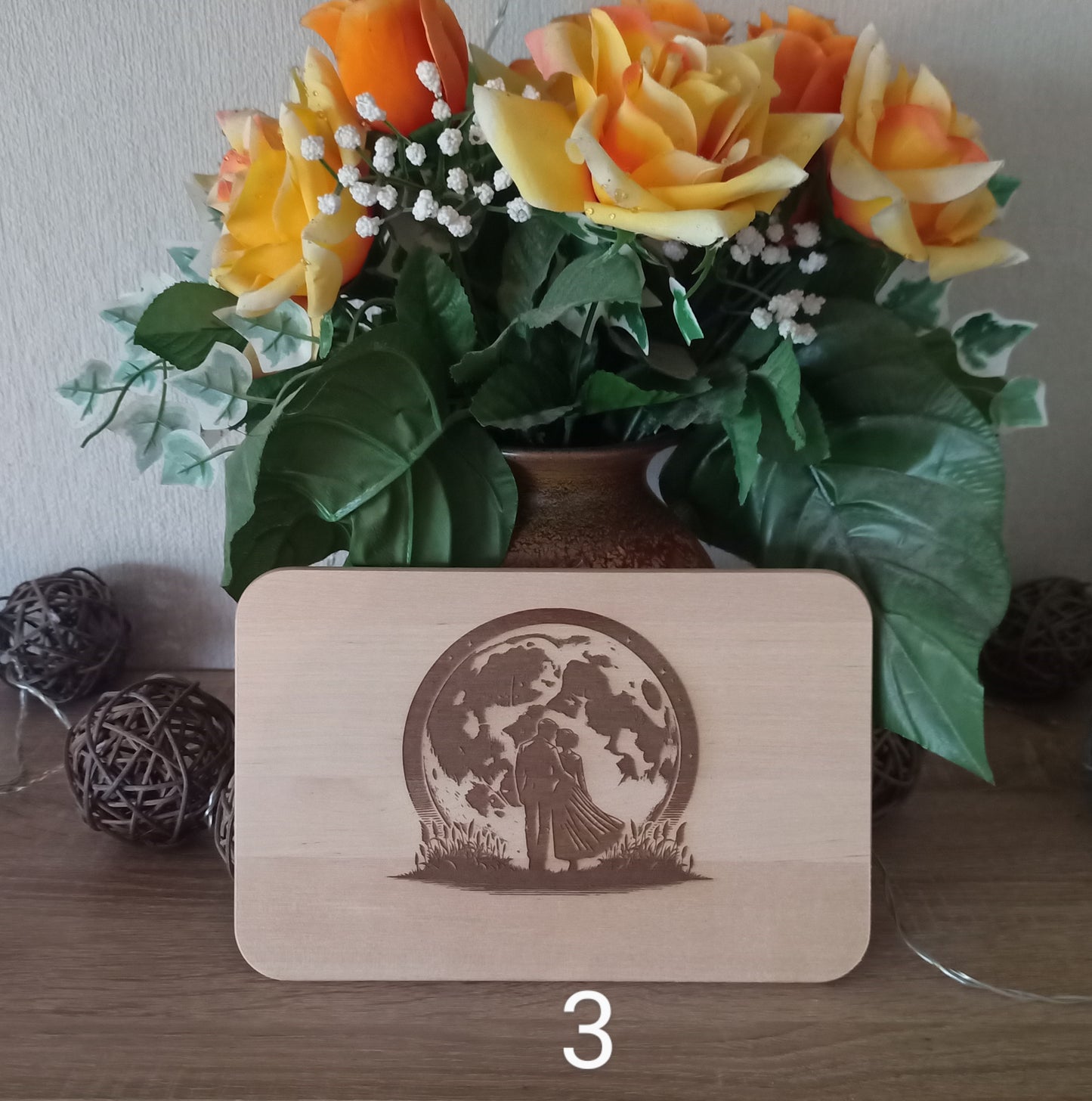 Brottbrett für Verliebte mit Gravur