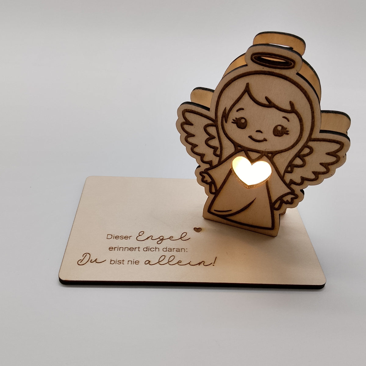 Engelsmädchen aus Holz du bist nie allein