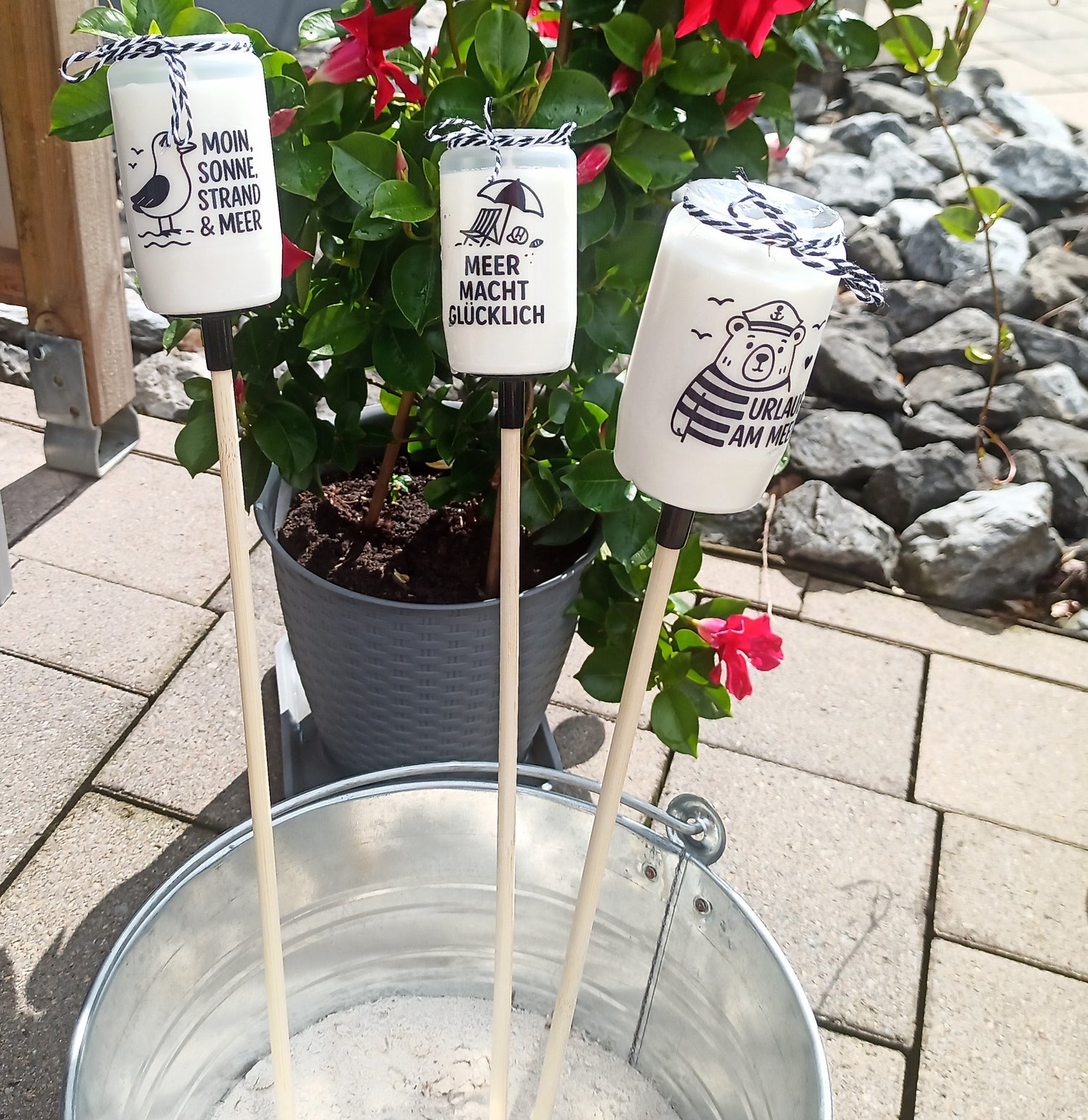 Gartenfackeln 3er set maritim