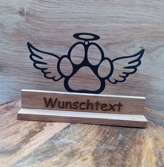 Gedenktafel aus Holz für Haustiere mit Gravur