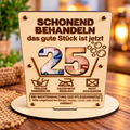 Geldgeschenkkarte extragroß zum Geburtstag – Schonend behandeln – Wunschzahl