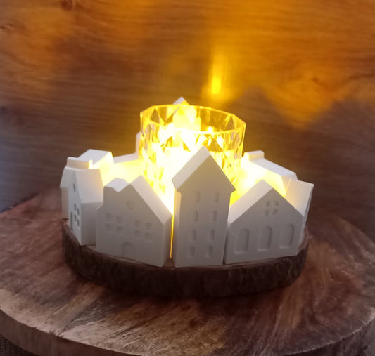 Minihäuserring mit Beleuchtung