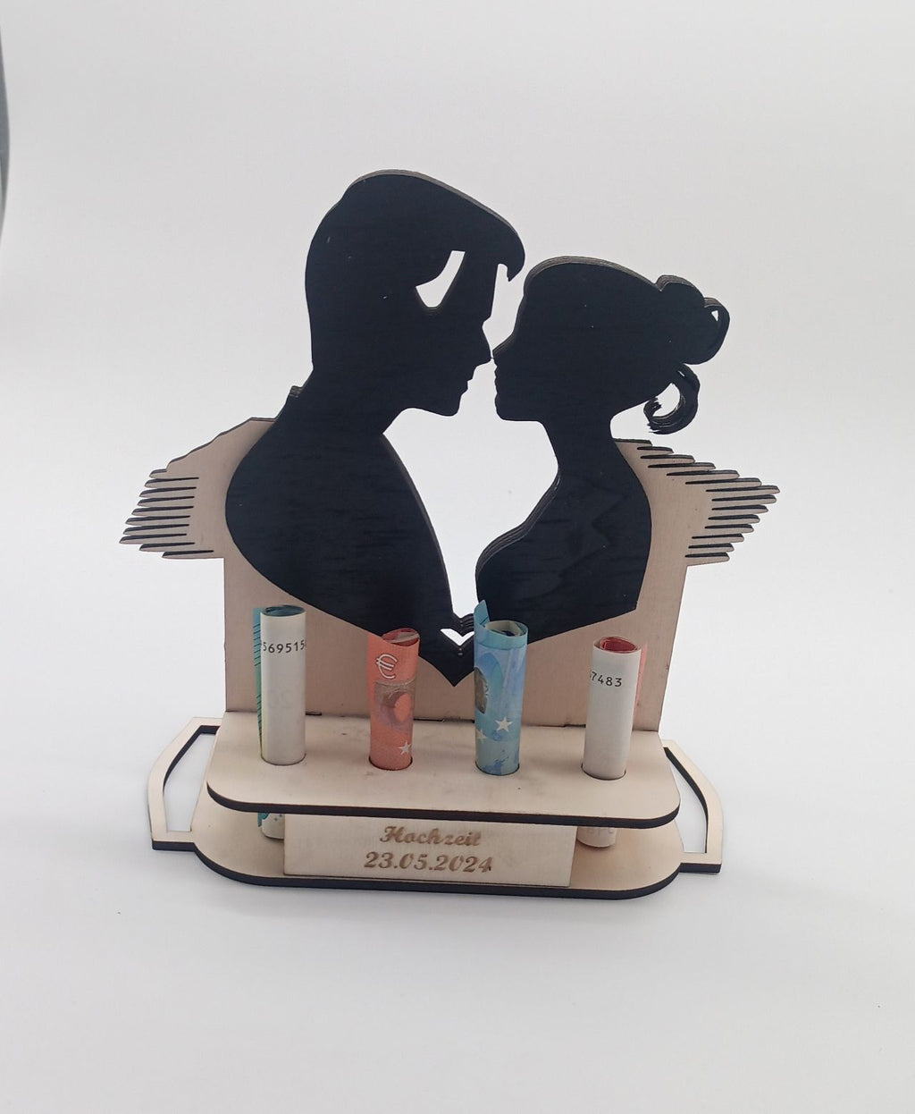 Geldgeschenk aus Holz zur Hochzeit