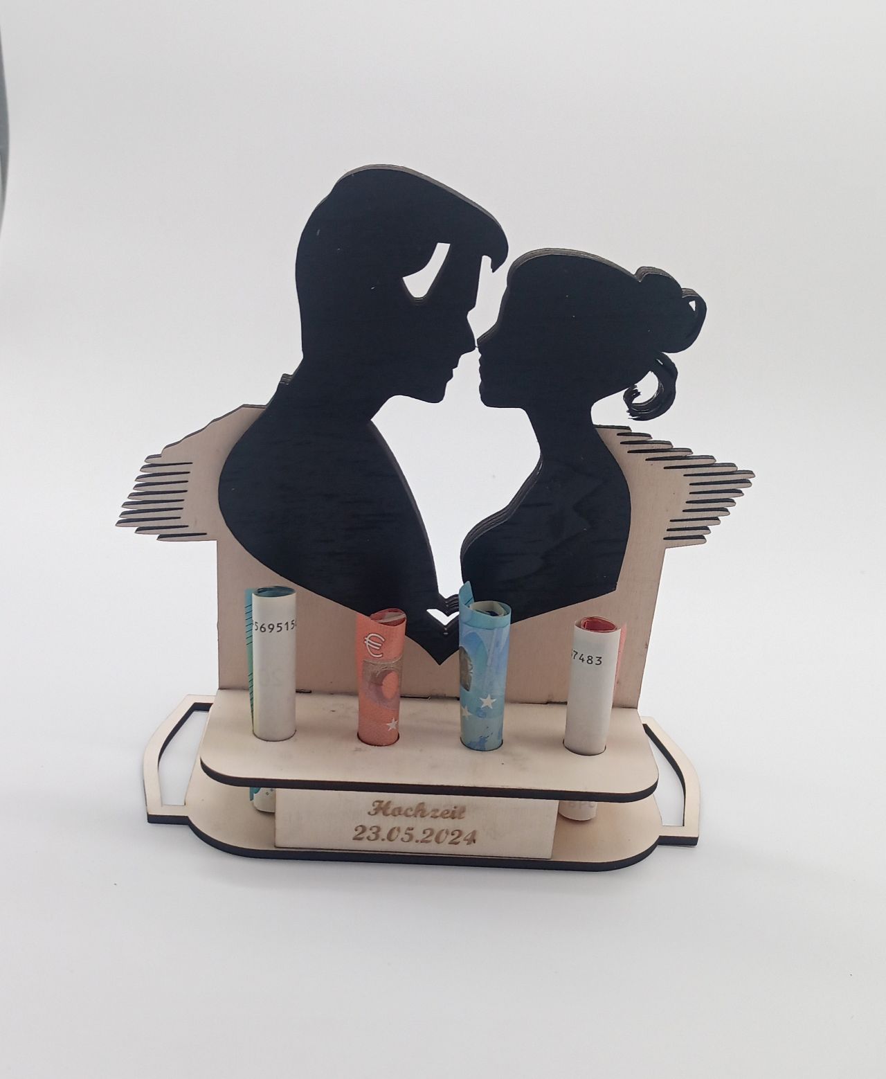 Geldgeschenk aus Holz zur Hochzeit