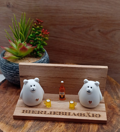 Deko aus Raysin „Bierliebha(bär)“ – Geschenk für Bierliebhaber