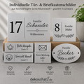 Klingelschild & Türschild personalisiert – Gravur mit Name & Hausnummer | Edelstahloptik