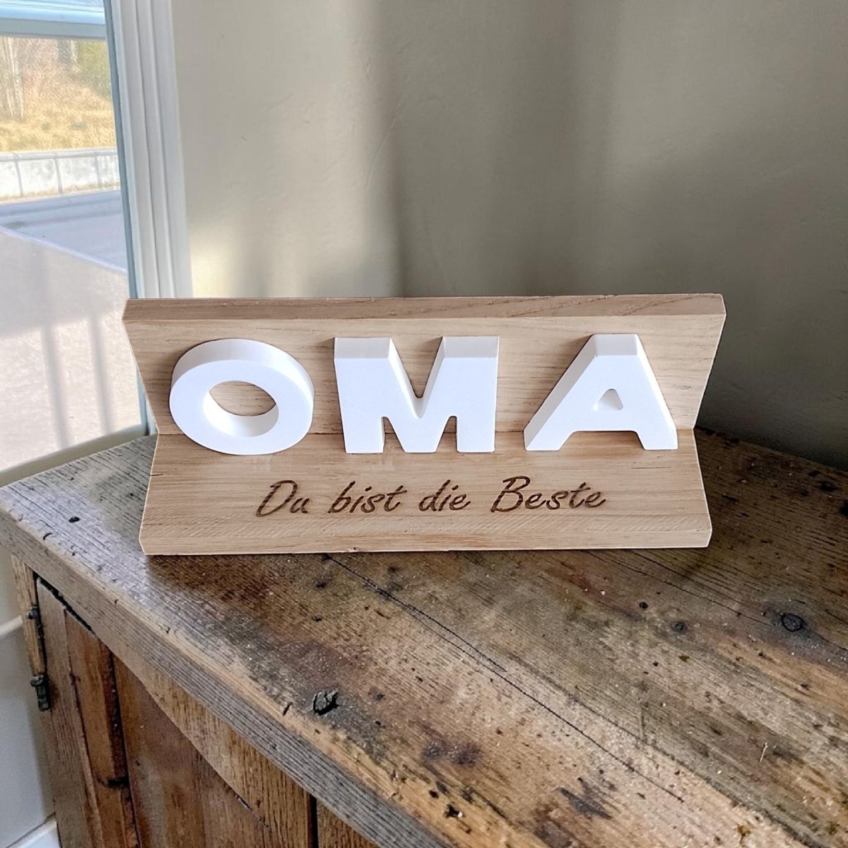 Geschenk für Papa, Opa, Oma & Mom mit Gravur | Raysin & Holz
