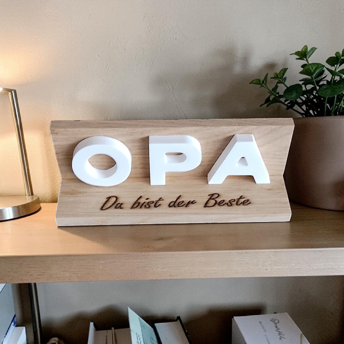 Geschenk für Papa, Opa, Oma & Mom mit Gravur | Raysin & Holz