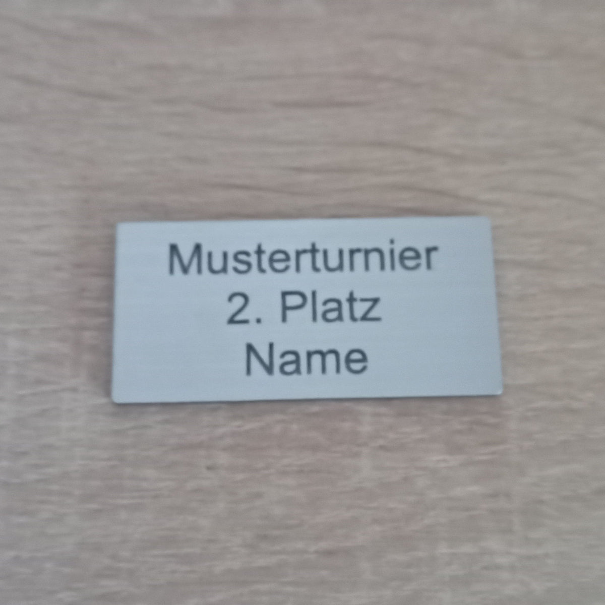 Pokalschild silber 2.Platz