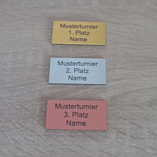 Pokalschilder  aus Schichtkunststoff