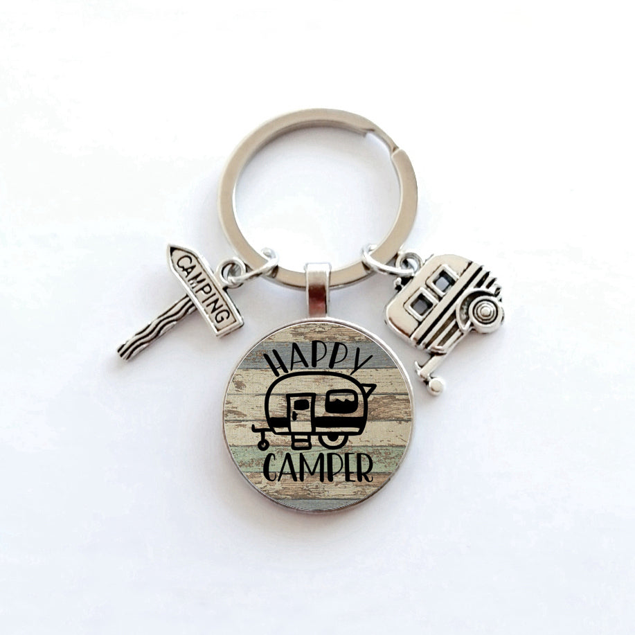 Schlüsselanhänger "Happy Camper"