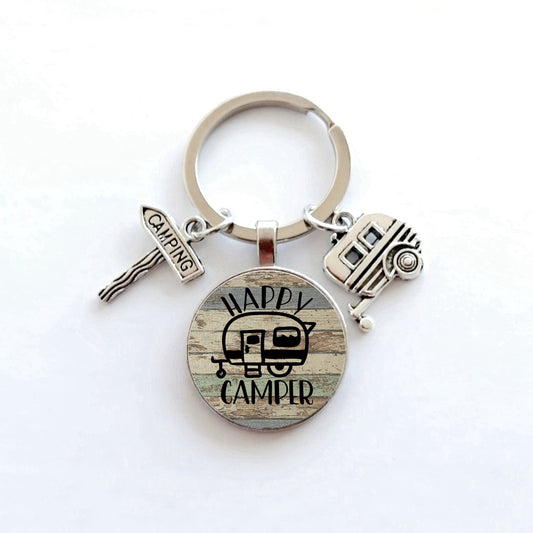 Schlüsselanhänger "Happy Camper"