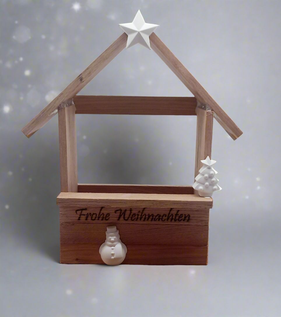 Weihnachtsbude als Geschenkverpackung