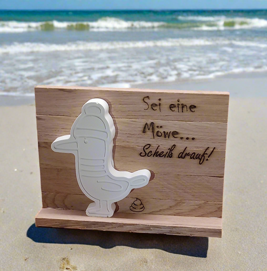 Sei eine Möwe... Maritime Deko aus Raysin und Holz