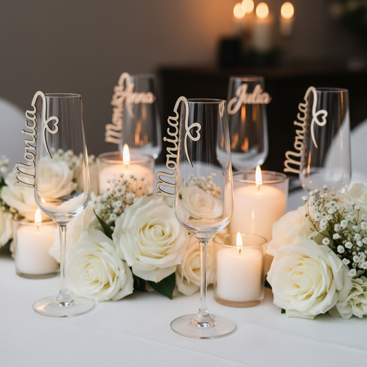 Namensschilder Hochzeit Tafel