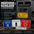 Schilder für Maschinen aus Schichtkunststoff